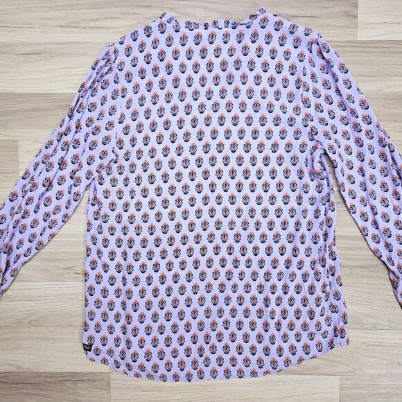 Matilda Jane Womens Purple Lavender Damask Print Longsleeve Blouse Shirt Large - Picture 9 of 9